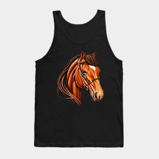 Equestrian Horse head Western Tank Top